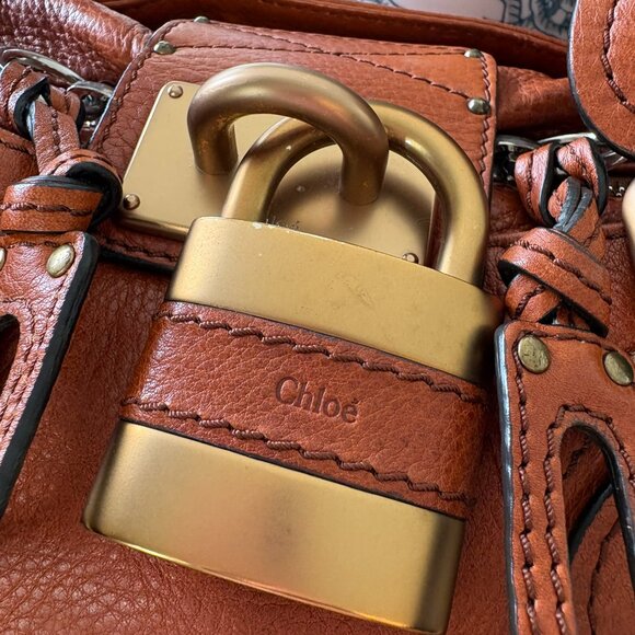 Chloe Vintage Paddington Satchel Calfskin Leather Ecureil Brown Medium - Picture 8 of 16